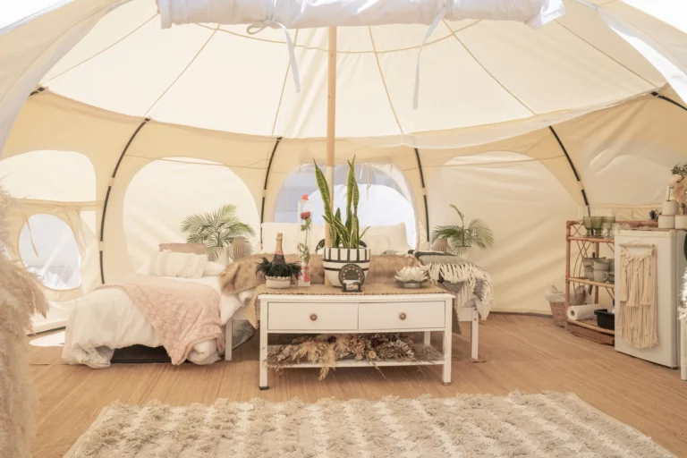 A luxurious tent for glamping